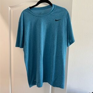 Nike Men's Blue Dri-FIT Crew Neck Shirt